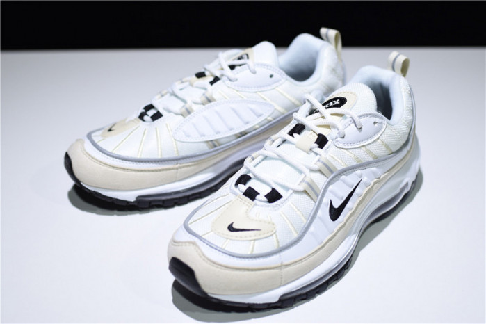 nike air max 98 “fossil” white/black-fossil-reflect silver ah6799-102